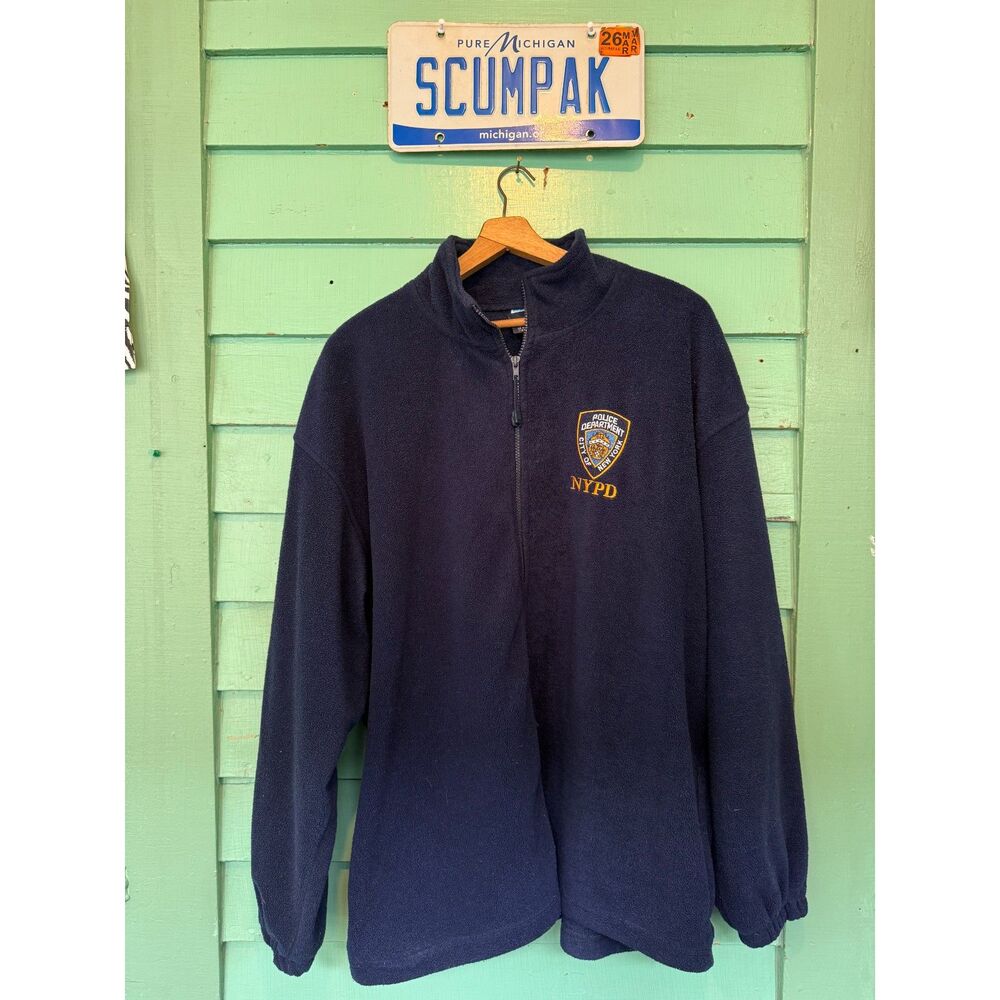 Vintage NYPD Dark Blue Fleece Jacket
